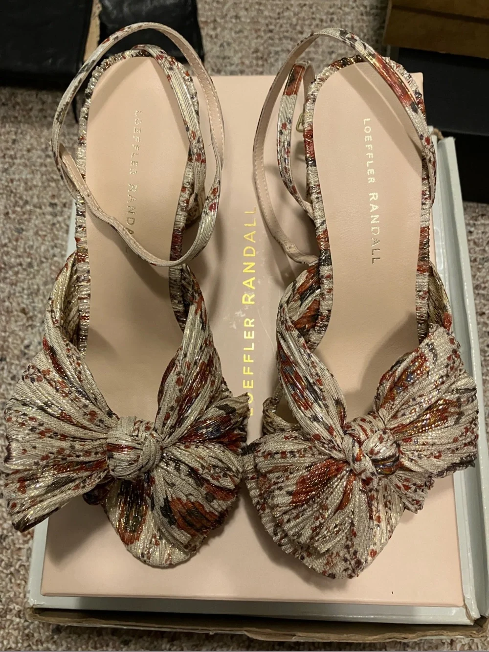 Loeffler Randall Multicolor Knotted Slingback Heels